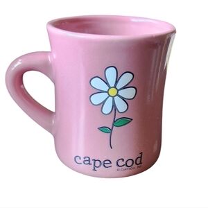 Pink Cuffy's of Cape Cod Flower Coffee Mug with Cape Cod